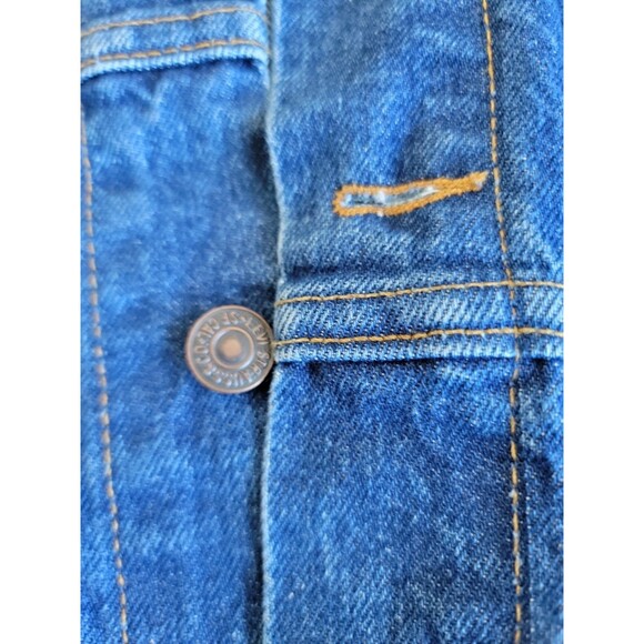 Levis Mens L Jean Jacket Trucker 70507 0214 Dark Blue VTG Retro USA Work EUC - Picture 10 of 16